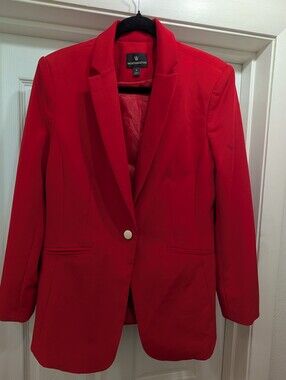 Worthington Bright Red Single-Button Blazer Size Medium